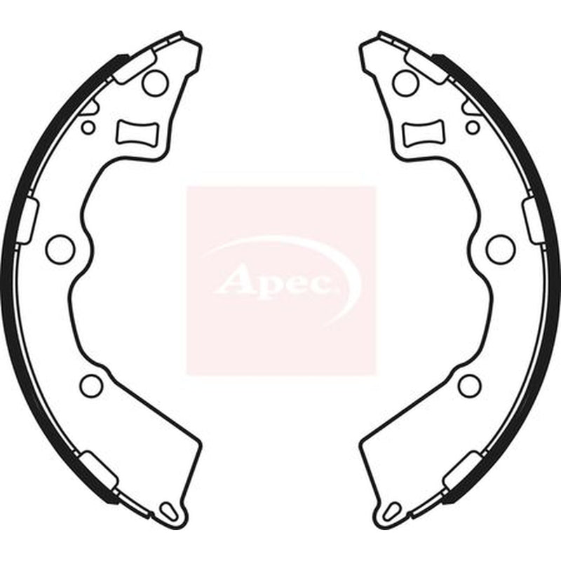 Apec Brake Shoe Set Axle Kit fits Kia Picanto I 2004-2011 1.0 1.1