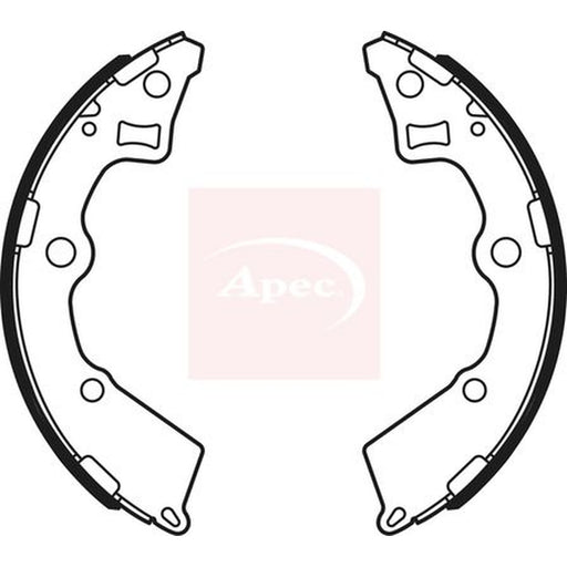 Apec Brake Shoe Set Axle Kit fits Kia Picanto I 2004-2011 1.0 1.1