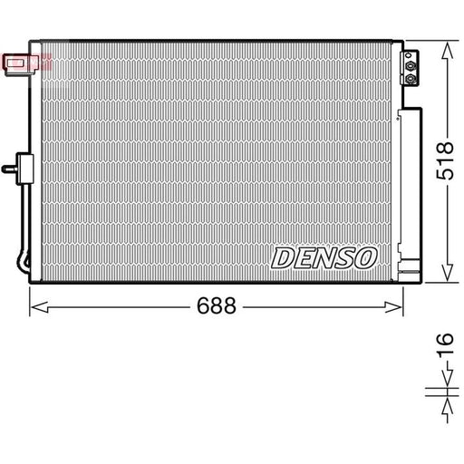 Denso Air Conditioning Condenser fits Jeep Grand Cherokee 2013 on 3.0 5.7