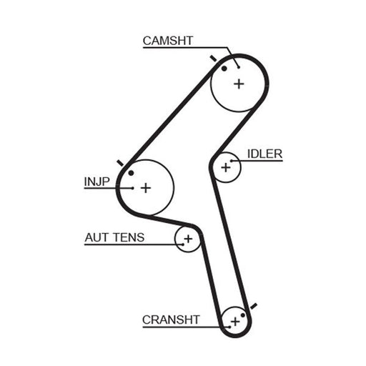 Gates Timing Belt Cambelt 145 Teeth fits Ldv Cub 1998-2001 2.3