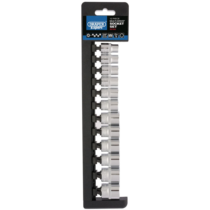 Draper Multi-Drive Socket Set, 3/8" Sq. Dr. (12 Piece) 50160 Draper - Dynamic Drive