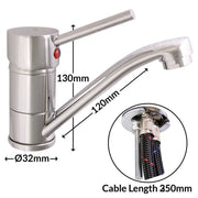 Stilo Chrome Mixer Tap 12cm Spout Nova - Dynamic Drive