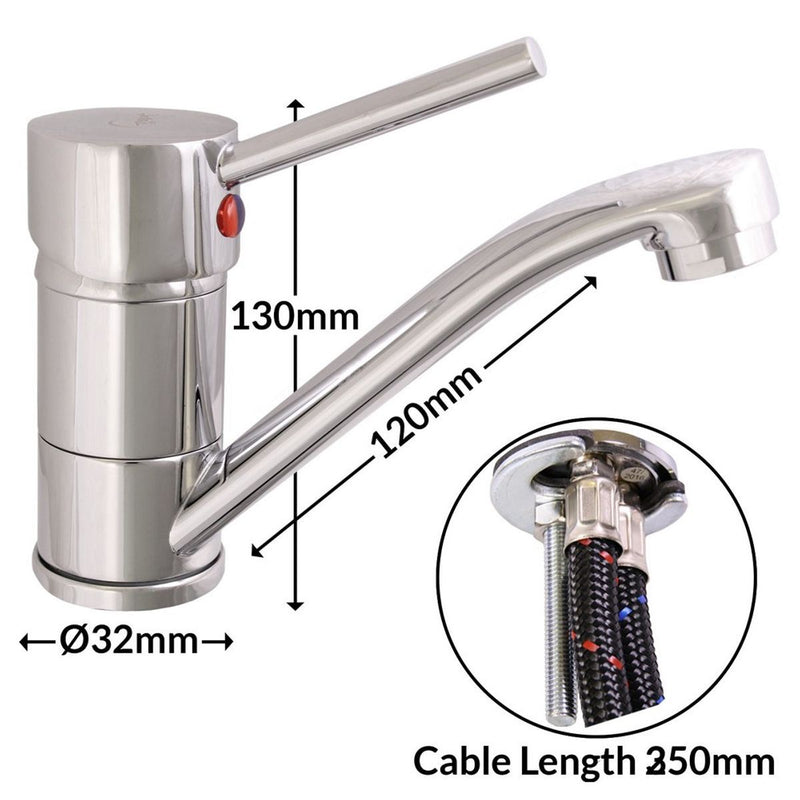 Stilo Chrome Mixer Tap 12cm Spout Nova - Dynamic Drive