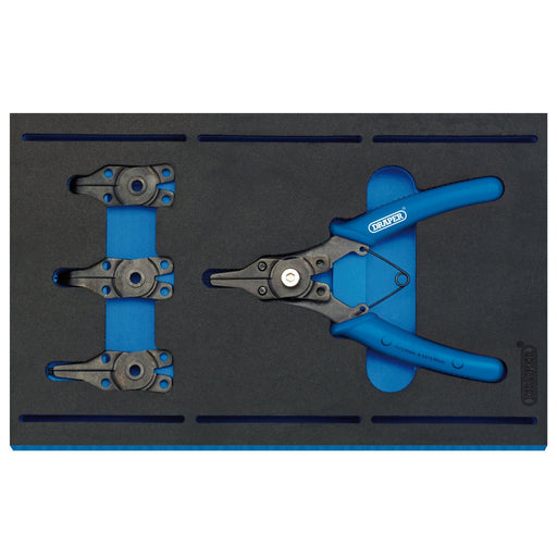 Draper Interchangeable Circlip Plier Set in 1/4 Drawer EVA Insert Tray (5 Piece) Draper - Dynamic Drive