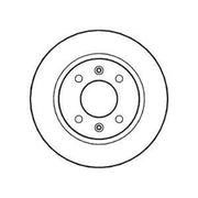 Abtex 2 x Vented Brake Discs fits Hyundai Getz 2002-2010 1.1 1.3 1.4 1.5 1.6