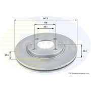 Comline Front Brake Internally Vented Discs & Pads fits Citroën Xsara 1997-2005