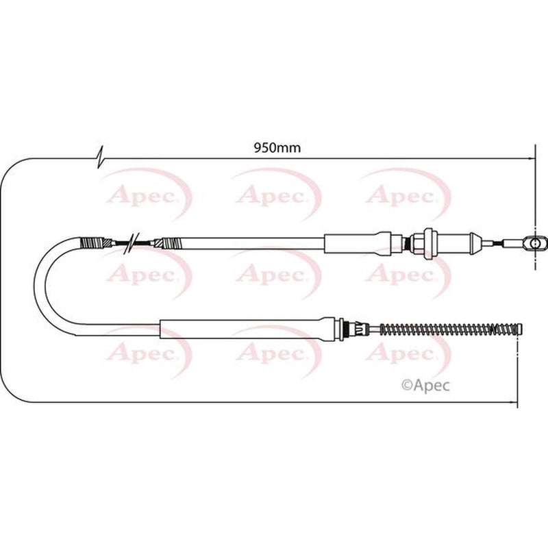 Apec Handbrake Cable Left Rear fits Land Rover Defender 1990-2016 2.5 3.5 3.9