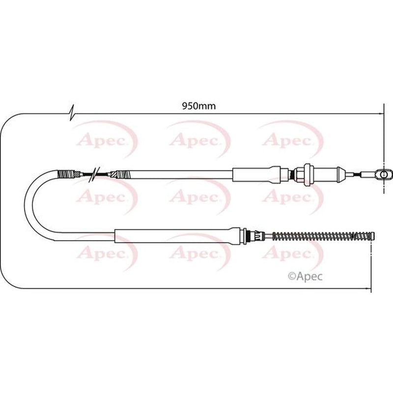 Apec Handbrake Cable Right Rear CAB1259