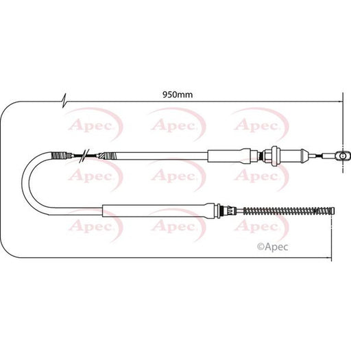 Apec Handbrake Cable Left Rear fits Land Rover Defender 1990-2016 2.5 3.5 3.9