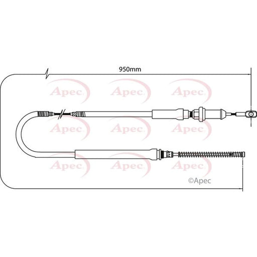 Apec Handbrake Cable Right Rear CAB1259