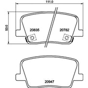 DON Rear Brake Pad Set fits Kg Mobility Rexton 2023 on 2.2