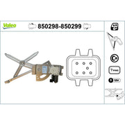 Valeo Electric Window Regulator Lifter Right Front 850299