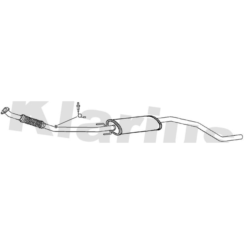 Klarius Box With Centre Pipe Centre fits Opel Corsa E 2014 on 1.4