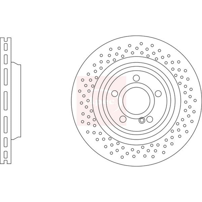 Apec 2 x Perforated/Vented Brake Discs fits Mercedes-Benz Sl 2012-2020