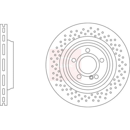 Apec 2 x Perforated/Vented Brake Discs fits Mercedes-Benz Sl 2012-2020