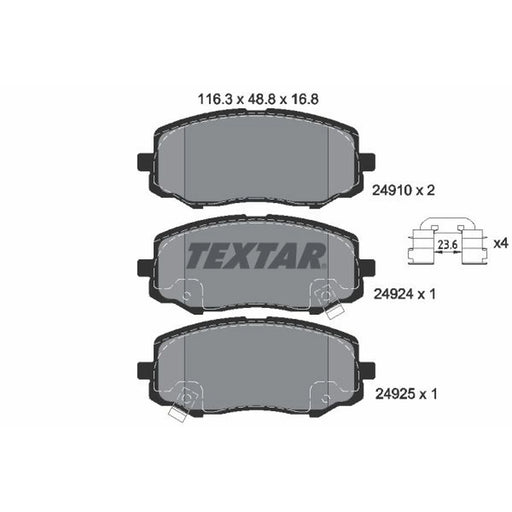 Textar Front Brake Pad Set 2491001