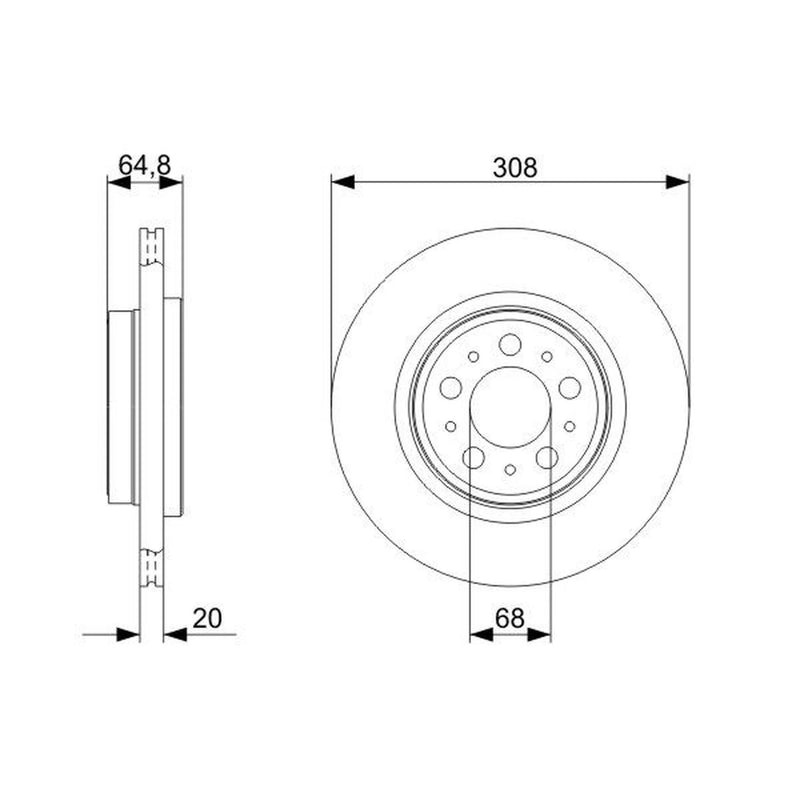 Bosch Front & Rear Brake Discs & Pads fits Volvo XC90 I 2002-2014 2.5 3.2
