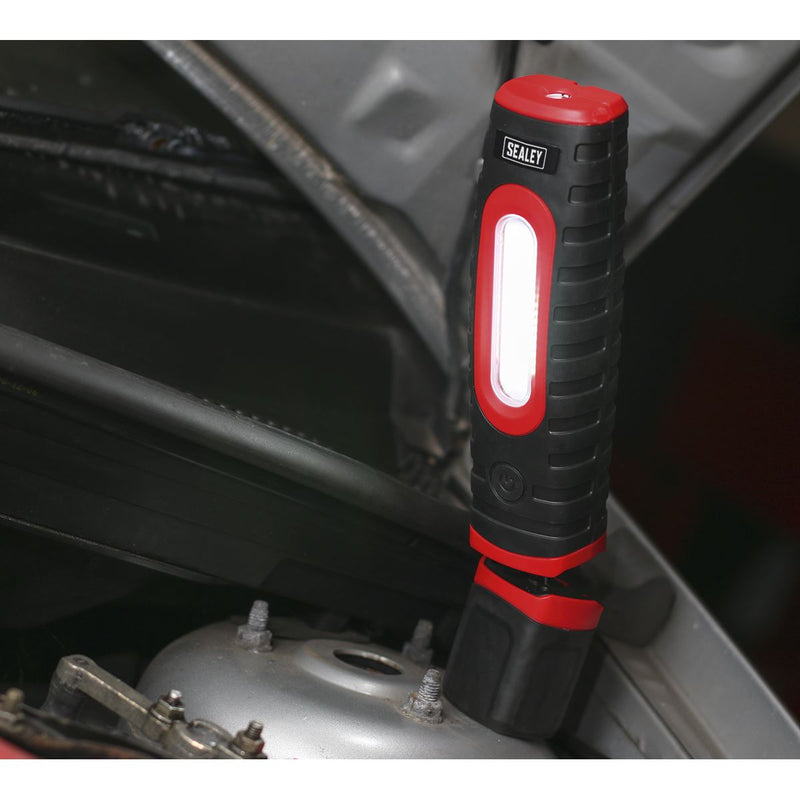 Sealey Rechargeable 360 Inspection Light 16 SMD & 3W SMD LED Black 2 x Lithium-i Sealey - Dynamic Drive