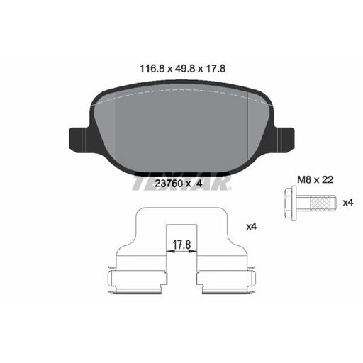 Textar Rear Brake Pad Set 2376002