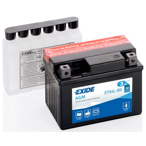 Exide Battery 12V 3Ah 50A ETX4L-BS