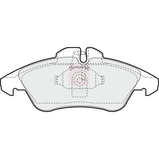 Apec Front Brake Pad Set fits Mercedes-Benz Sprinter 2-T 1995-2006