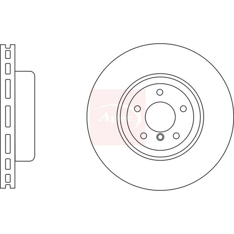 Apec 2 x Vented Brake Discs fits BMW Z4 Roadster 2009-2016