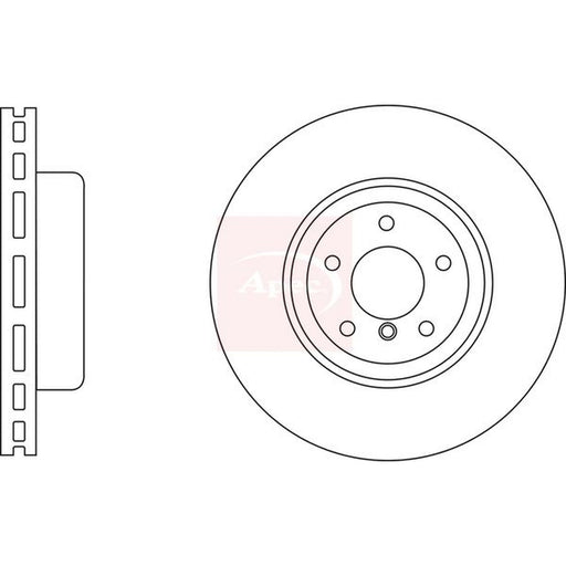 Apec 2 x Vented Brake Discs fits BMW Z4 Roadster 2009-2016