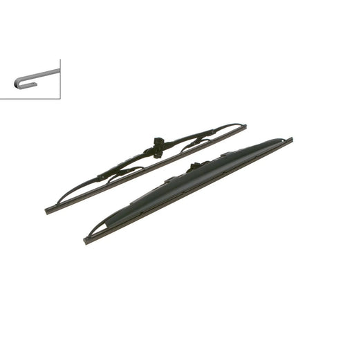Bosch Front & Rear Super Plus Wiper Blade Set fits Nissan Terrano II 1993-2007