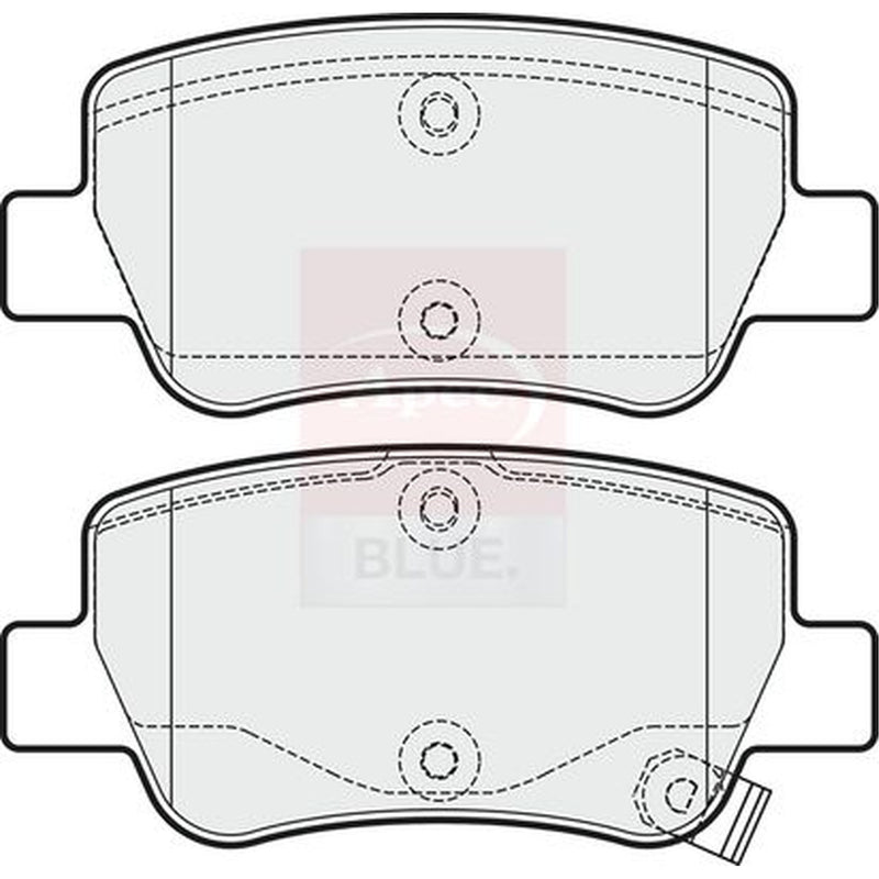 Apec Front & Rear Pads fits Toyota Avensis 2008-2018 1.6 1.8 2.0