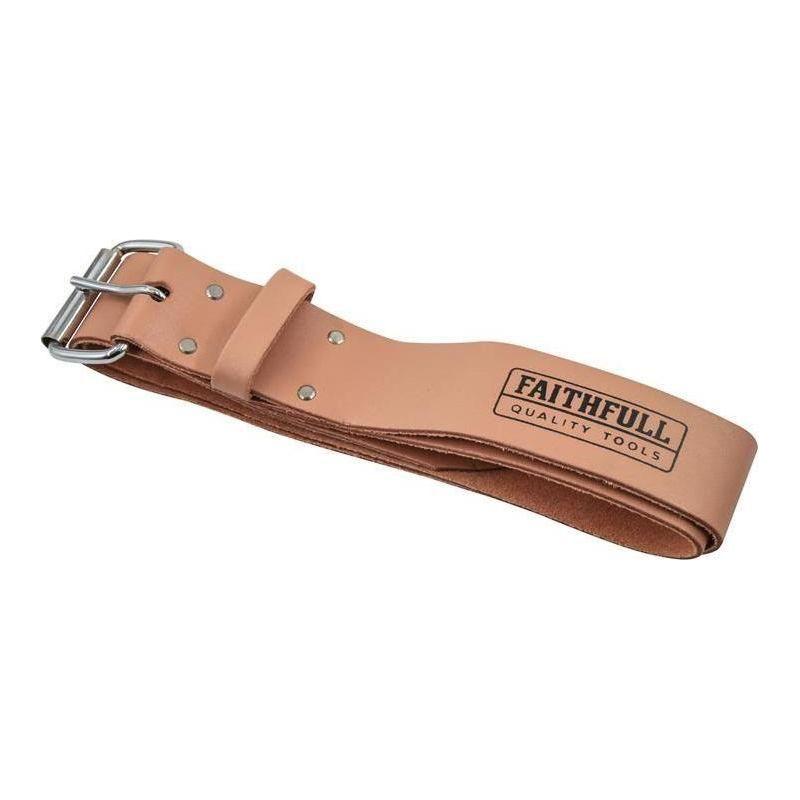 Faithfull Heavy-Duty Leather Belt 45mm Wide Tan Faithfull - NN4 Online