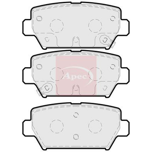 Apec Rear Brake Pad Set fits Mitsubishi Eclipse Cross 2017 on 1.5