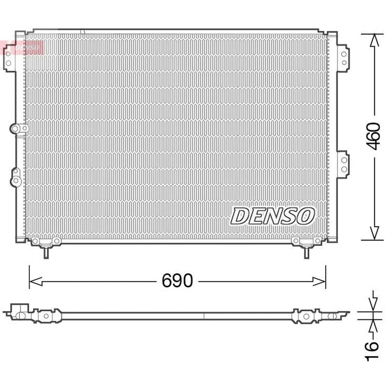 Denso Air Conditioning Condenser fits Toyota Hiace IV 1995-2006 2.4 2.5 2.7