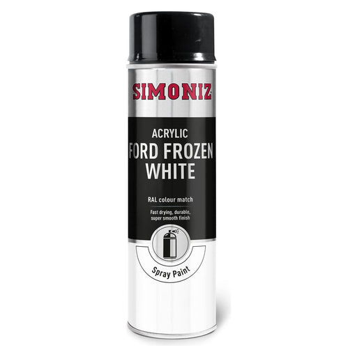 Simoniz Ford Van Frozen White Gloss Car Spray Paint 500ml Aerosol SIMP23D Simoniz - NN4 Online 