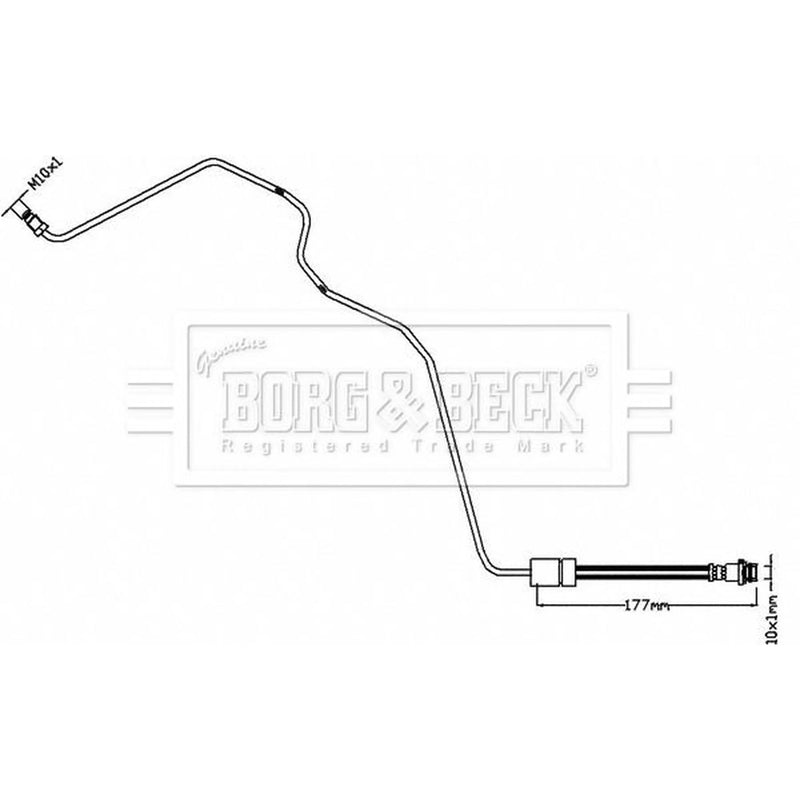 Borg & Beck Brake Hydraulic Hose Line inner BBH8552