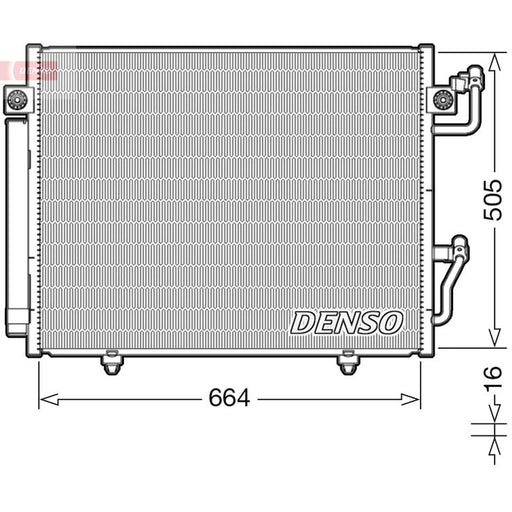 Denso Air Conditioning Condenser fits Mitsubishi Pajero 2000-2006 2.5 3.0 3.2