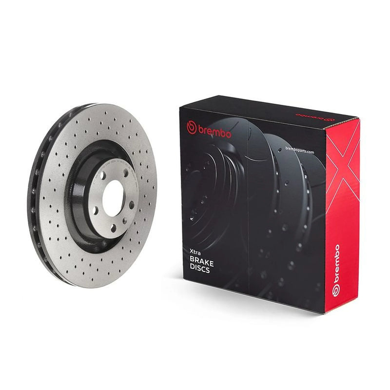 Brembo Xtra Front Brake Perforated/Vented Discs & Pads fits Audi A6 C6 2004-2011