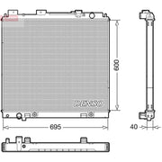 Denso Engine Radiator DRM46068