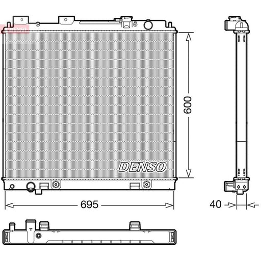 Denso Engine Radiator fits Nissan Navara NP300 2010 on 3.0