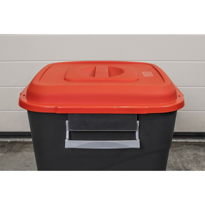Sealey Refuse/Storage Bin 50L Red BM50R Sealey - Dynamic Drive