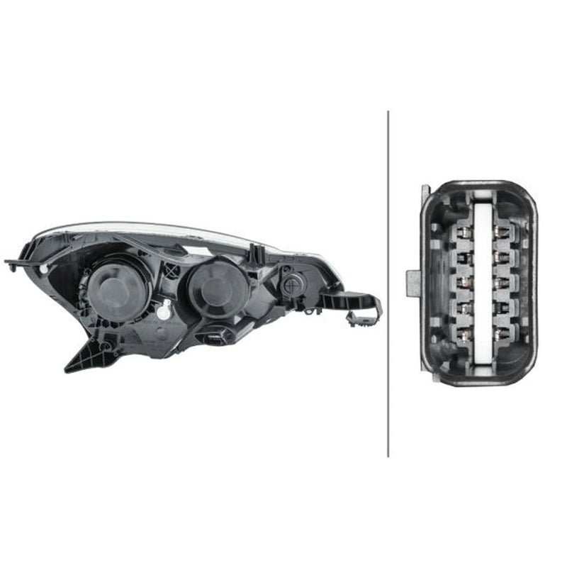 Hella Headlight Headlamp H7/H1 Left fits Citroën C3 II 2009-2016 1.0 1.2 1.4 1.6