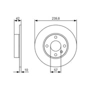 Bosch 2 x Solid Brake Discs