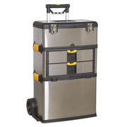 Sealey Mobile Stainless Steel/Composite Toolbox 3 Compartment AP855 Sealey - Dynamic Drive