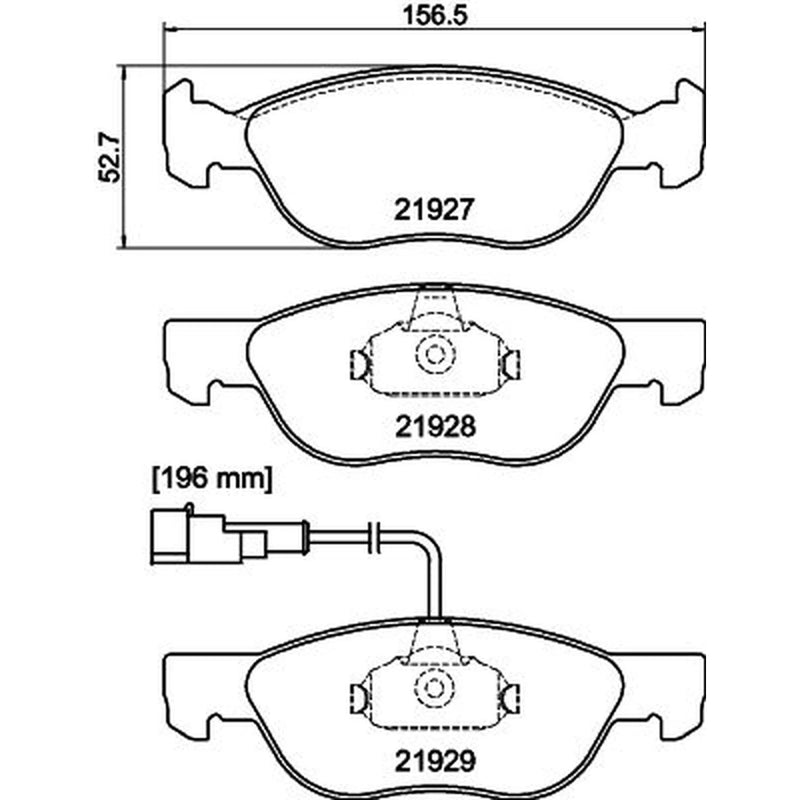 Mintex Front Brake Pad Set fits Alfa Romeo 145 1999-2001 1.9