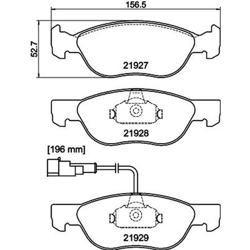Mintex Front Brake Pad Set fits Alfa Romeo 145 1999-2001 1.9