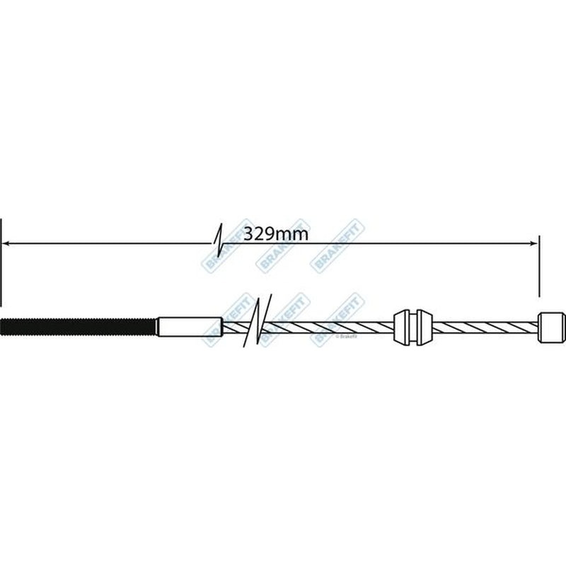 Apec Handbrake Cable Front fits Opel Corsa C 2000-2009 1.0 1.2 1.3 1.4 1.7 1.8