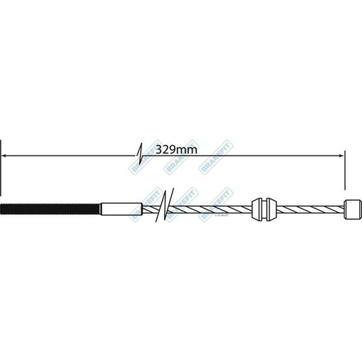 Apec Handbrake Cable Front fits Opel Corsa C 2000-2009 1.0 1.2 1.3 1.4 1.7 1.8