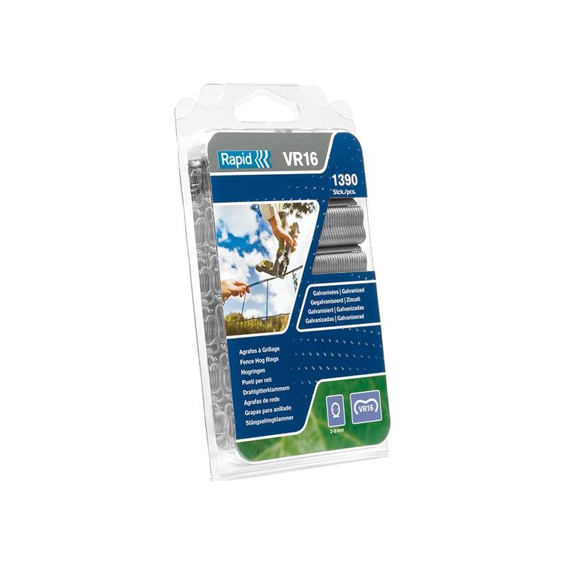 Rapid VR16 Fence Hog Rings Pack 1390 Galvanised Rapid - NN4 Online