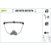 Valeo Electric Window Regulator Lifter Left Front 851878