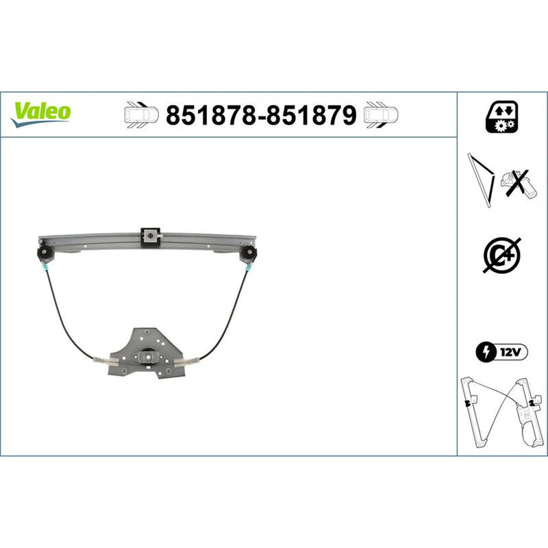 Valeo Electric Window Regulator Lifter Left Front 851878