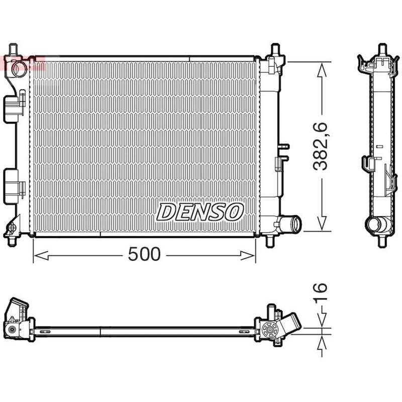Denso Engine Radiator fits Hyundai I20 Active 2015-2018 1.4